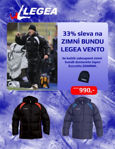 Zimní bunda LEGEA Vento + čepice zdarma