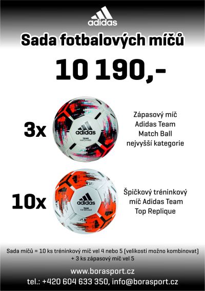 SADA MÍČŮ ADIDAS TEAM MATCH BALL A ADIDAS TEAM TOP REPLIQUE - TOP AKCE!