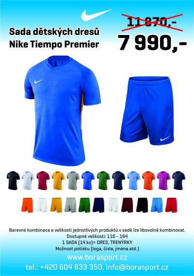 Nike Tiempo Premier - AKČNÍ SADA DĚTSKÝCH DRESŮ