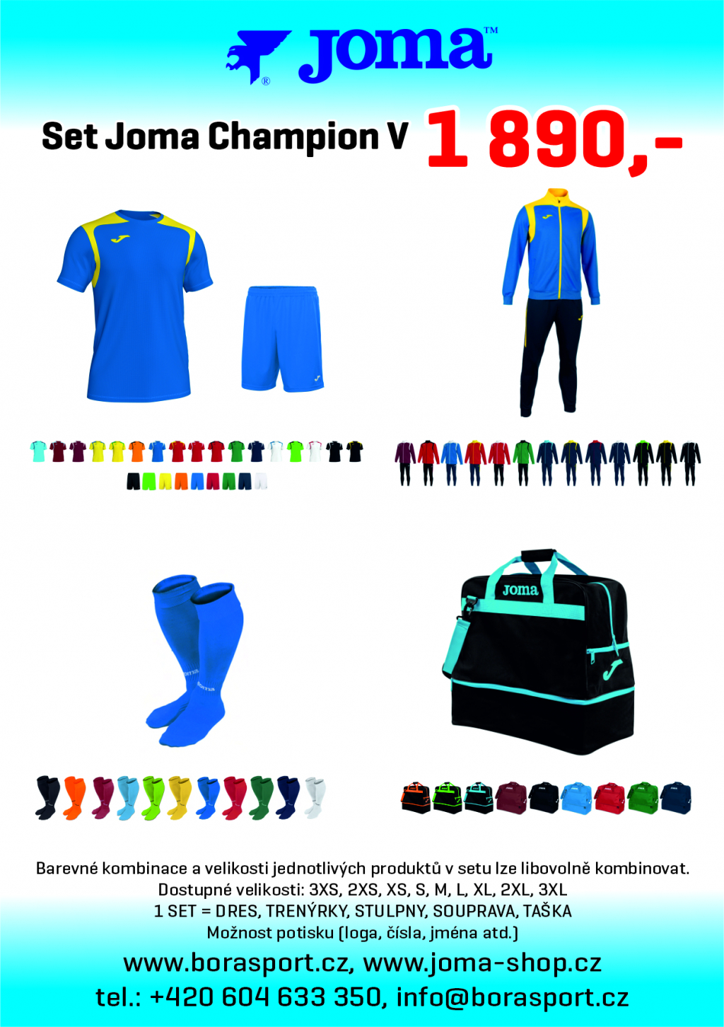 Set JOMA Champion V - BORA prosport - sportovní oblečení a vybavení