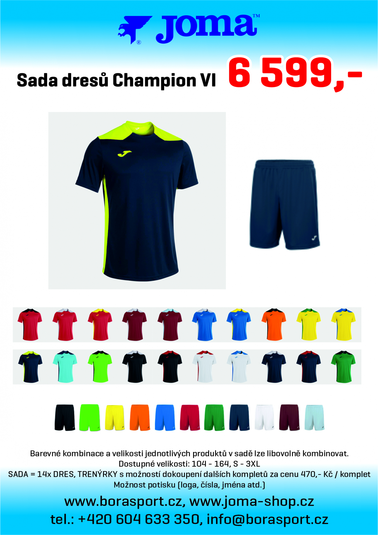 Sada dresů JOMA Championship VI - AKCE